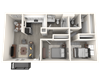 SITE Fifty55 Two Bedroom Two Bathroom Floor Plan SITE Fifty55 Two Bedroom Two Bathroom Floor Plan